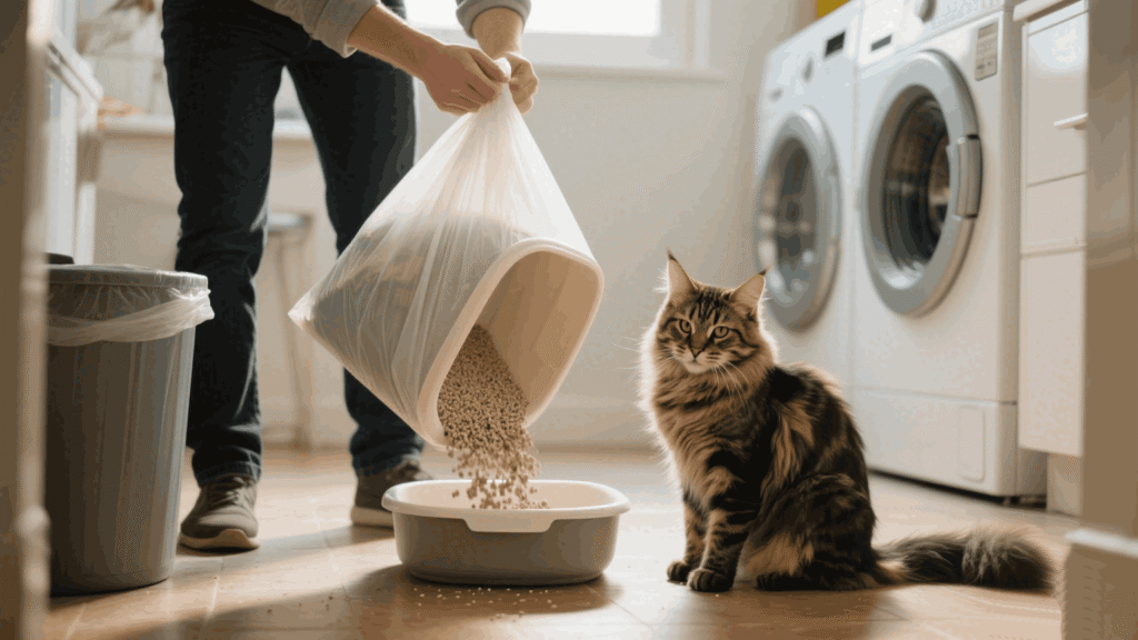 Empty the Litter Box for Deep Cleaning