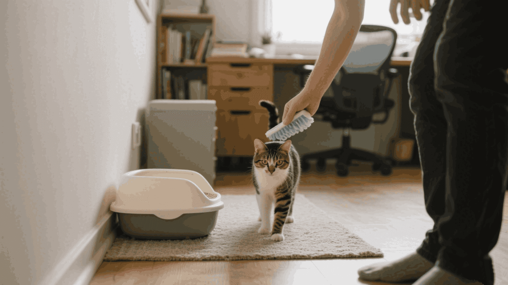 Place the Litter Box Back in Its Spot