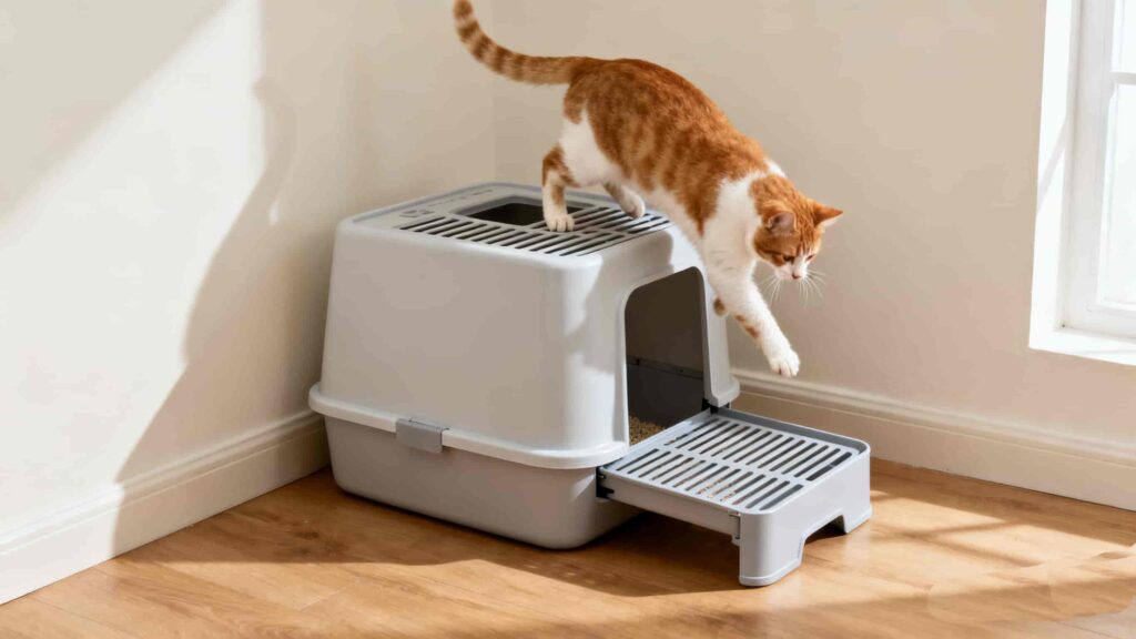  Top-Entry Litter Box with Grated Floor